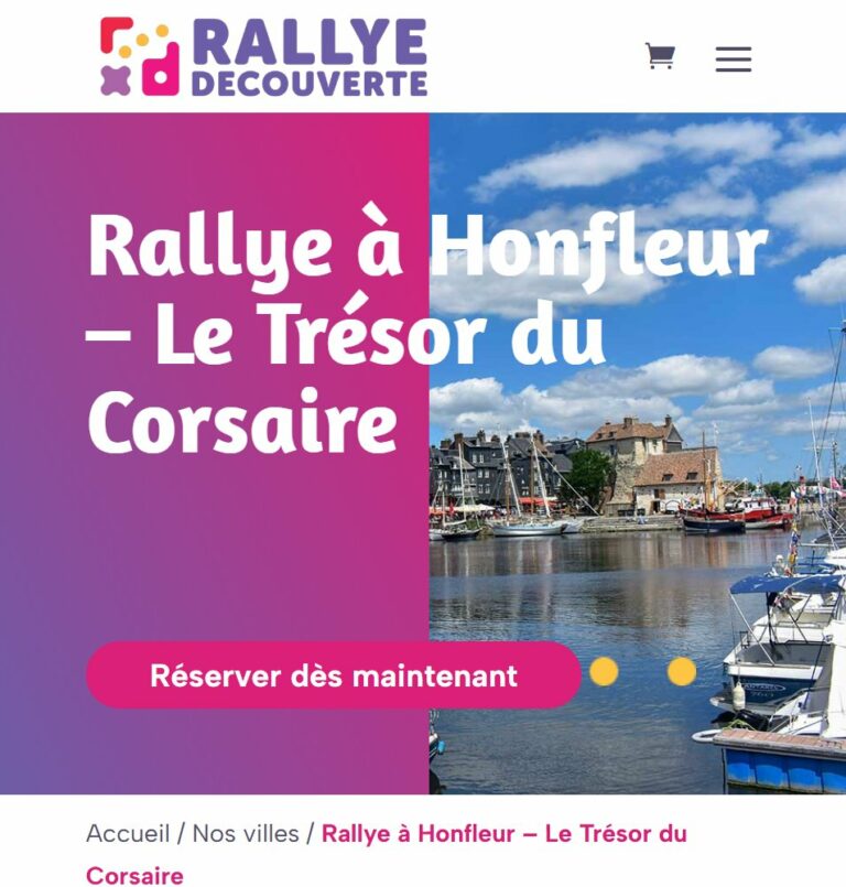 En-tête du rallye à Honfleur sur mobile